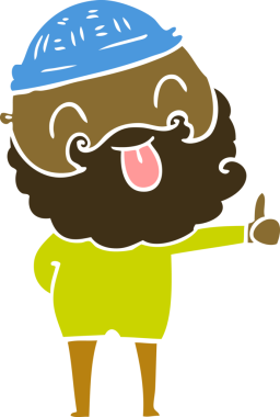 Bir insan tarafından çizilmiş sakallı bir adam.