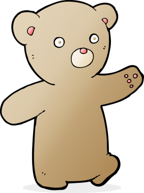 Bir insan tarafından çizilmiş oyuncak ayı.