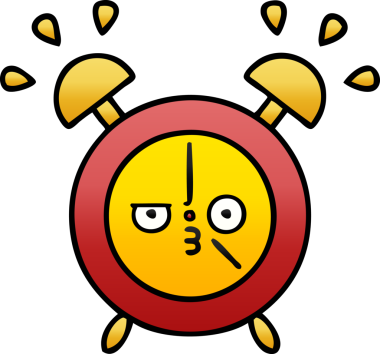 Bir insan tarafından çizilmiş alarm saatinin gölgeli çizimi