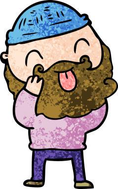 Bir insan tarafından çizilmiş sakallı bir adam.