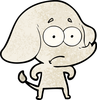 bir insan tarafından çizilmiş belirsiz bir fil.