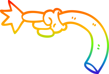 gökkuşağı gradyan çizimi bir insan eli tarafından çizilmiş bir çizgi film.