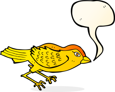 Bir insan tarafından çizilmiş baloncuklu bahçe kuşu.