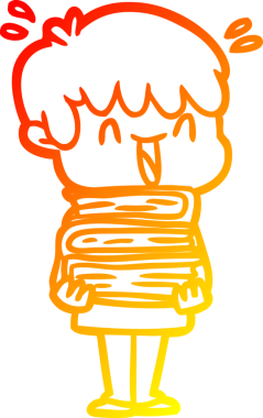 Bir insan tarafından çizilmiş gülen bir çizgi film karakteri çizimi