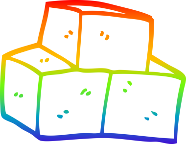 gökkuşağı gradyan çizgi çizimi bir insan tarafından çizilmiş tuğlalar