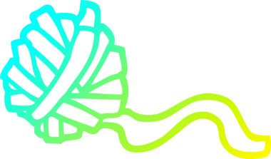 Bir insan tarafından çizilmiş bir çizgi dizinin soğuk gradyan çizgisi.