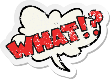 Bir insan tarafından çizilen bir karikatürün gerilimli çıkartması haykırır