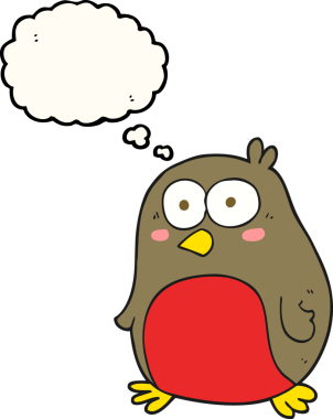 Bir insan tarafından çizilmiş serbest çizim baloncuk Robin çizgi filmi