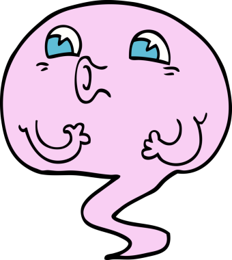 Bir insan tarafından çizilmiş karalama hayaleti.