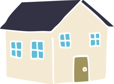 Bir insan tarafından çizilmiş karalama evi.