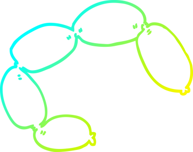 Bir insan tarafından çizilmiş bir çizgi filmin soğuk gradyan çizimi.