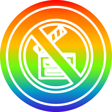 Bir insan tarafından çizilmiş gökkuşağı gradyanı olan dairesel bir resim yok