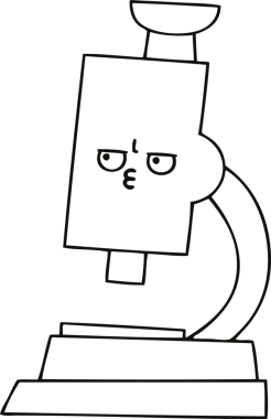 Bir insan tarafından çizilmiş bir mikroskop çizimi