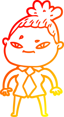 Bir insan tarafından çizilmiş bir karikatür kadın çizimi