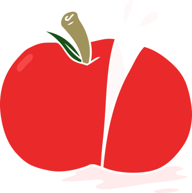 Bir insan tarafından çizilmiş düz renk çizgi film.