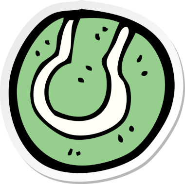 Bir insan tarafından çizilmiş bir tenis topunun çıkartması.