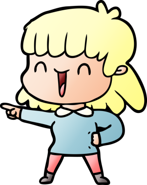 Bir insan tarafından çizilmiş karikatür kadın.