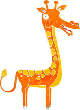 Bir insan tarafından çizilmiş bir zürafa.