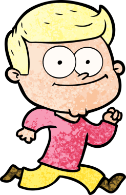 Bir insan tarafından çizilmiş mutlu bir adam.