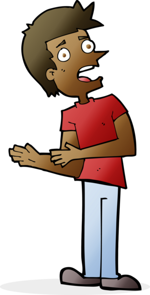 Bir insan tarafından çizilmiş bahaneler üreten çizgi film adamı.