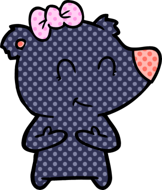 Bir insan tarafından çizilmiş bir çizgi film karakteri.