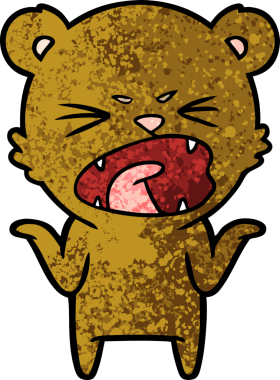 Bir insan tarafından çizilmiş bir çizgi film karakteri.