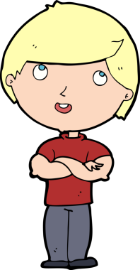 Bir insan tarafından çizilmiş kolları olan mutlu bir adam.