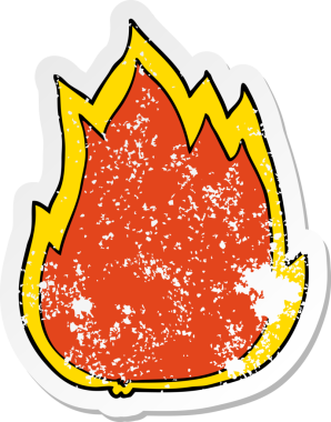 Bir insanın çizdiği çizgi film yangınının sıkıntılı çıkartması.