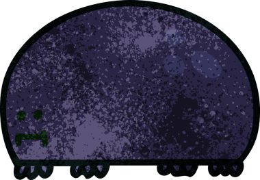 Bir insan tarafından çizilmiş garip çizgi film böceği.