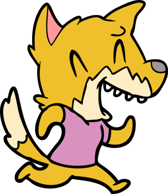 Gülen tilki bir insan tarafından çizilmiş.