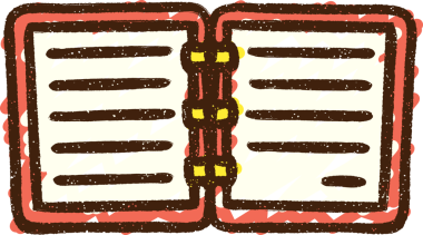 Bir insan tarafından çizilmiş Kitap Tebeşiri