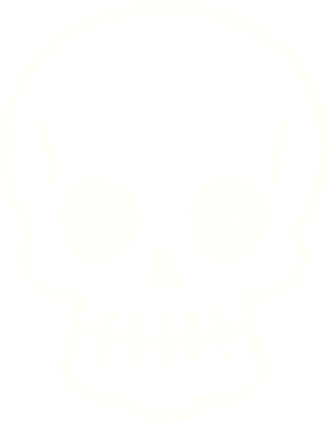 Ürkütücü Kafatası Tebeşiri Bir insan tarafından çizilmiş