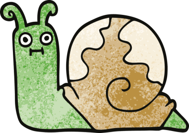 Bir insan tarafından çizilmiş karalama salyangozu.