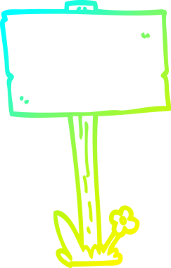 Bir insan tarafından çizilmiş bir çizgi tabelanın soğuk gradyan çizgisi.