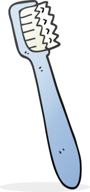 Bir insan tarafından çizilmiş serbest çizim diş fırçası.