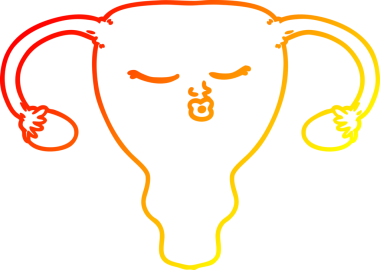 Bir insanın çizdiği karikatür rahim çiziminin sıcak gradyanı