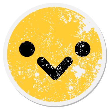 Bir insan tarafından çizilmiş basit bir kuş yüzü.