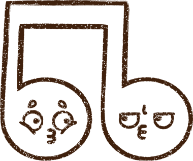 Bir insan tarafından çizilen Müzik Notu Kömürü Çizimi