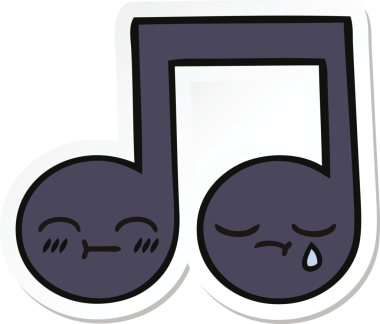 Bir insan tarafından çizilmiş şirin bir karikatür notasının çıkartması.