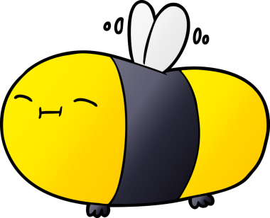 Bir insan tarafından çizilmiş mutlu çizgi film arısı