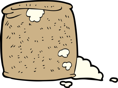 Bir insan tarafından çizilmiş çizgi film unu.