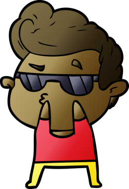 Bir insan tarafından çizilmiş havalı bir çizgi film.