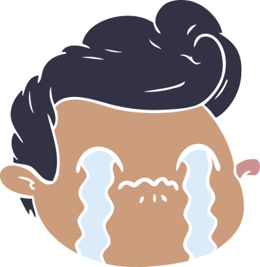 Düz renkli çizgi film karakteri bir insan tarafından çizilmiş.