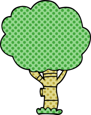 Bir insan tarafından çizilmiş karalama ağacı.