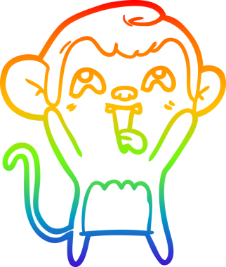 gökkuşağı gradyan çizgisi insan tarafından çizilmiş çılgın bir çizgi maymun çizimi