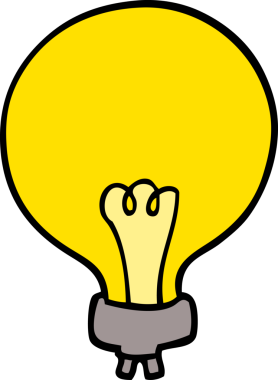 Bir insan tarafından çizilmiş karalama lambası.