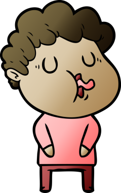 Bir insan tarafından çizilmiş çizgi film şarkıcısı.