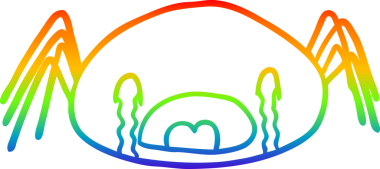 Cadılar Bayramı örümceğinin çizdiği gökkuşağı çizgisi bir insan tarafından çizilmiş.