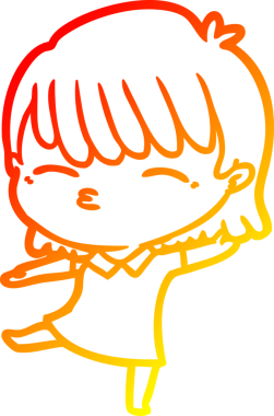 Bir insan tarafından çizilmiş bir karikatür kadın çizimi