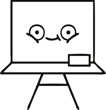 Bir insan tarafından çizilmiş beyaz bir karikatür.